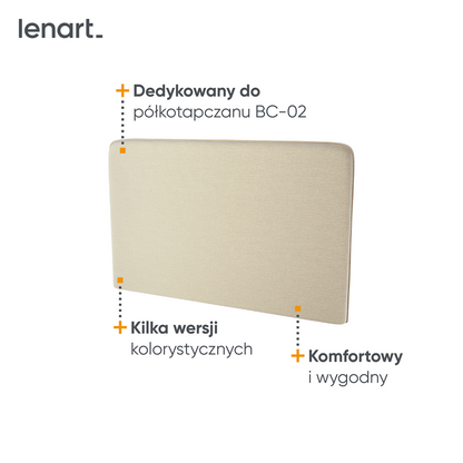BED CONCEPT BC-32 zagłówek tapicerowany 120 do BC-02 - beżowy ART 82610