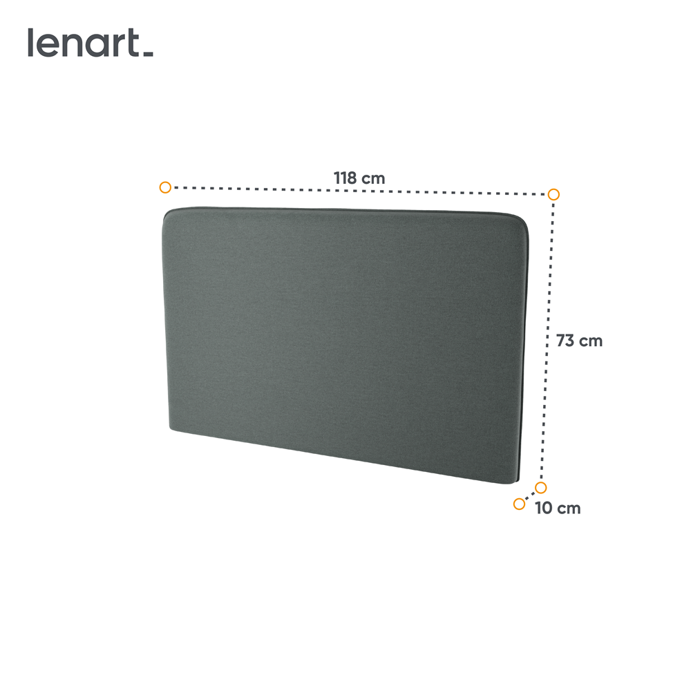 BED CONCEPT BC-32 zagłówek tapicerowany 120 do BC-02 - grafit ART 82630