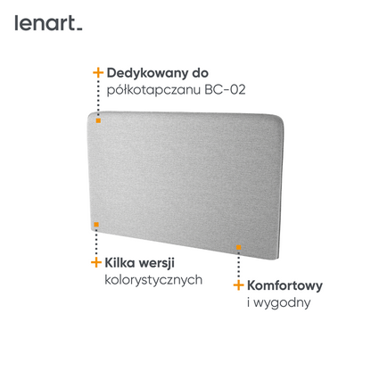 BED CONCEPT BC-32 zagłówek tapicerowany 120 do BC-02 - szart ART 82626