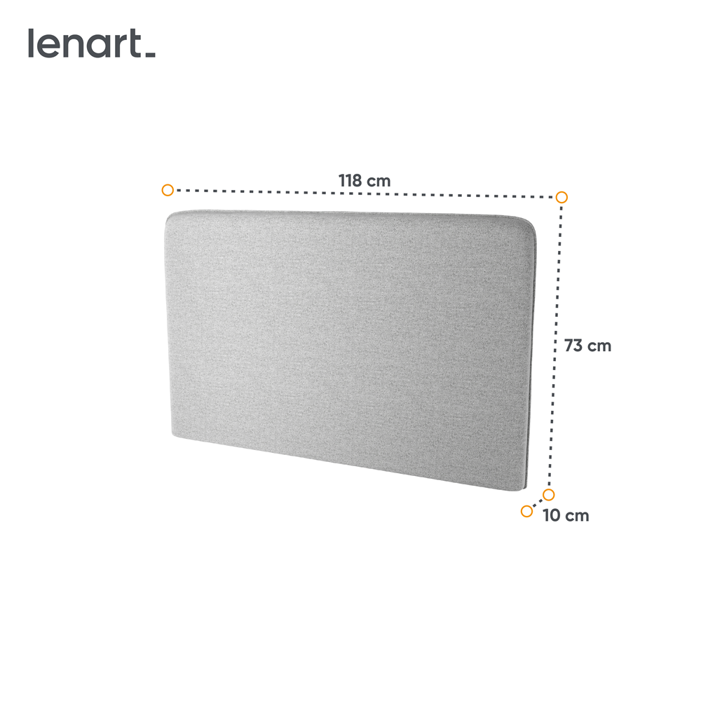 BED CONCEPT BC-32 zagłówek tapicerowany 120 do BC-02 - szart ART 82626
