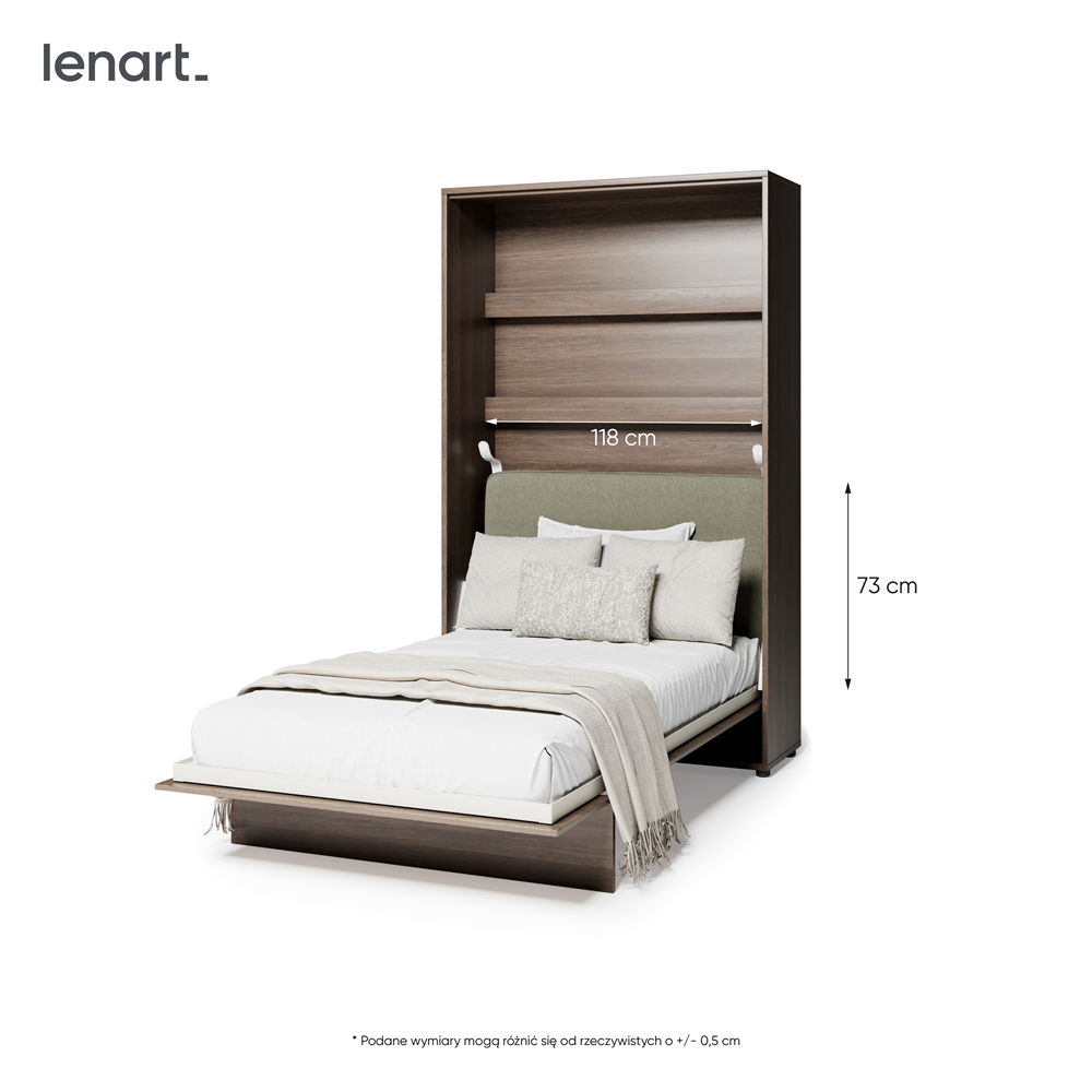 BED CONCEPT BC-32 zagłówek tapicerowany 120 do BC-02 - zielony LUKKA 38