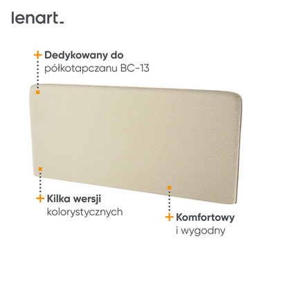 BED CONCEPT BC-33 zagłówek tapicerowany 180 do BC-13 - beżowy ART 82610