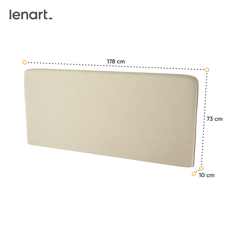 BED CONCEPT BC-33 zagłówek tapicerowany 180 do BC-13 - beżowy ART 82610