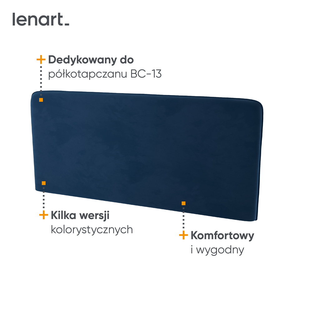 BED CONCEPT BC-33 zagłówek tapicerowany 180 do BC-13 - granat SOLO 263