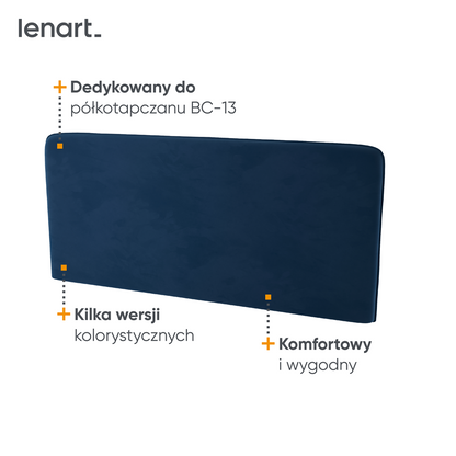 BED CONCEPT BC-33 zagłówek tapicerowany 180 do BC-13 - granat SOLO 263