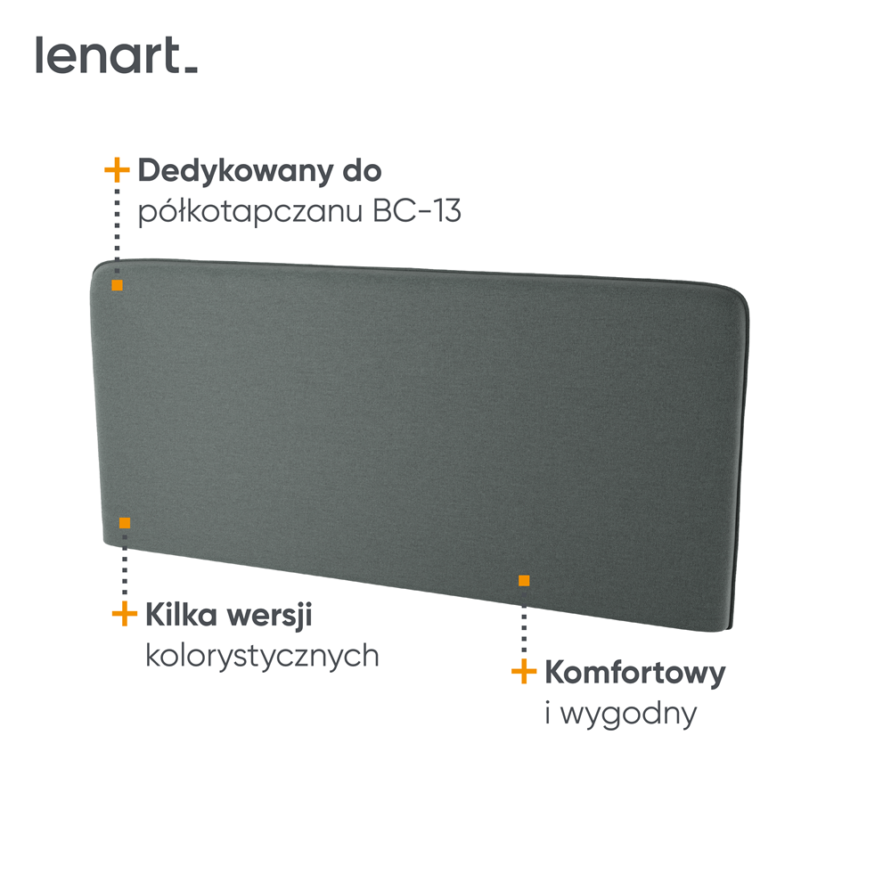 BED CONCEPT BC-33 zagłówek tapicerowany 180 do BC-13 - grafit ART 82630