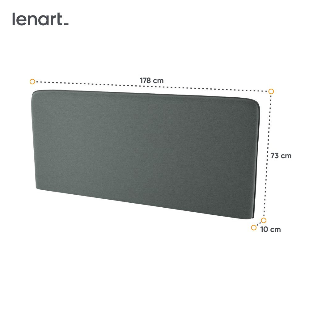BED CONCEPT BC-33 zagłówek tapicerowany 180 do BC-13 - grafit ART 82630
