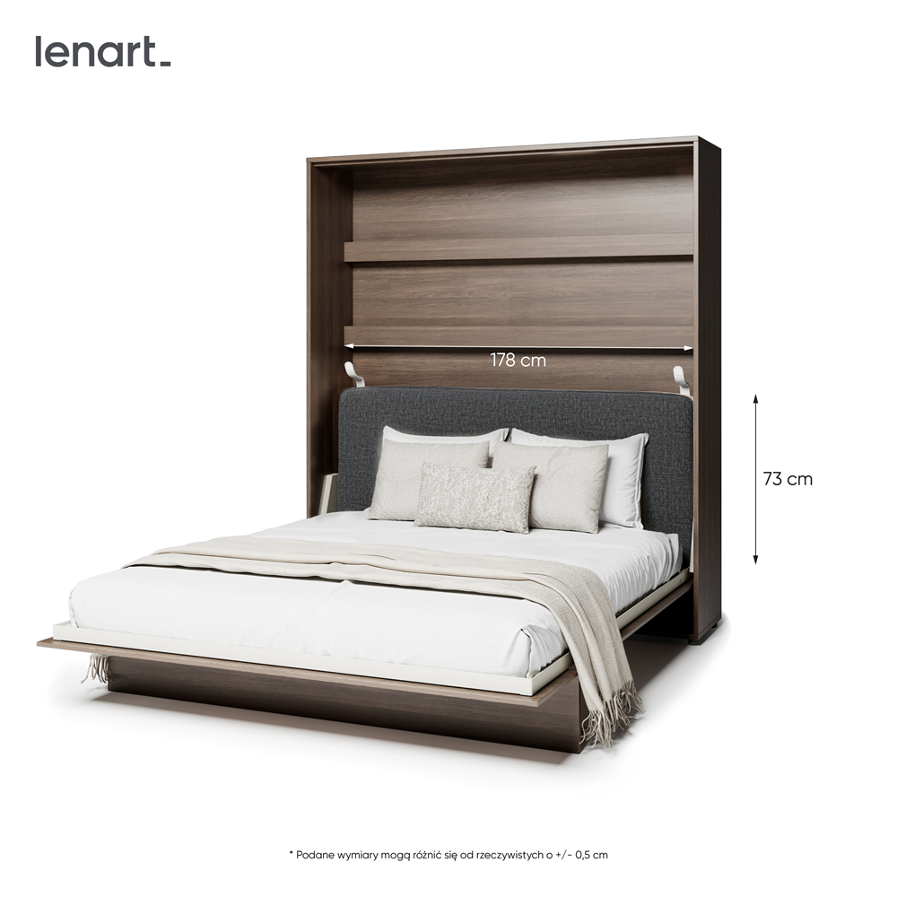 BED CONCEPT BC-33 zagłówek tapicerowany 180 do BC-13 - grafit ART 82630