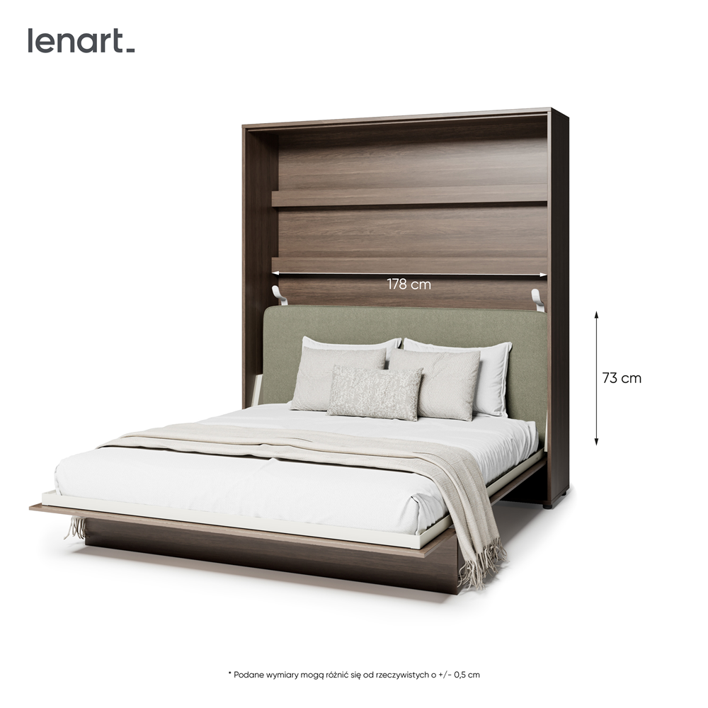 BED CONCEPT BC-33 zagłówek tapicerowany 180 do BC-13 - zielony LUKKA 38