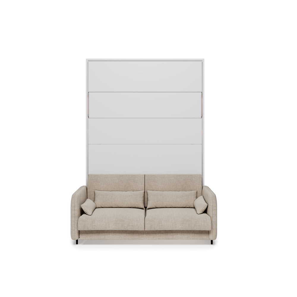 BED CONCEPT BC-36 - półkotapczan elektryczny 140 z zagłówkiem - biały/beżowy ART 82610