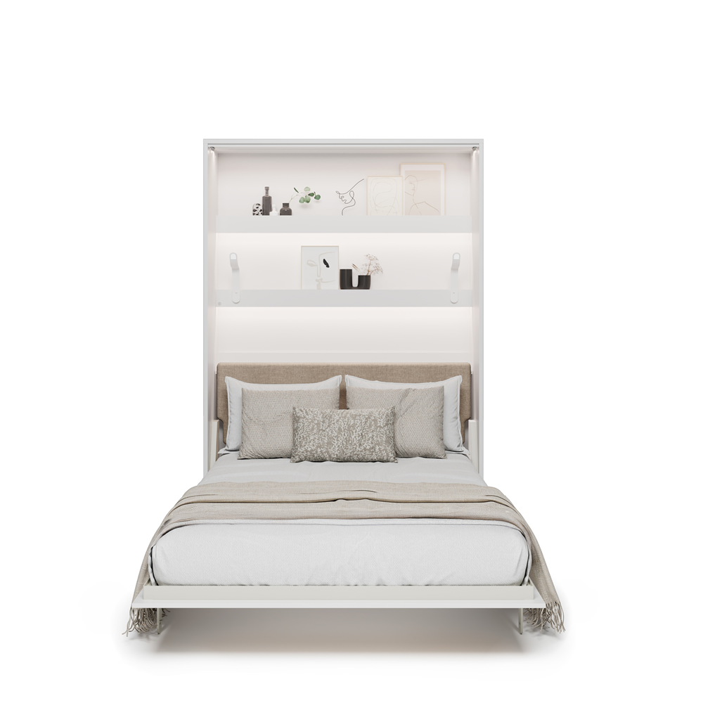 BED CONCEPT BC-36 - półkotapczan elektryczny 140 z zagłówkiem - biały/beżowy ART 82610