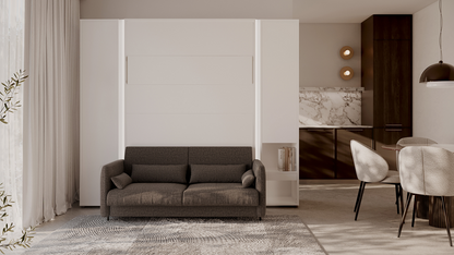 BED CONCEPT BC-36 - półkotapczan elektryczny 140 z zagłówkiem - biały/grafit ART 82630