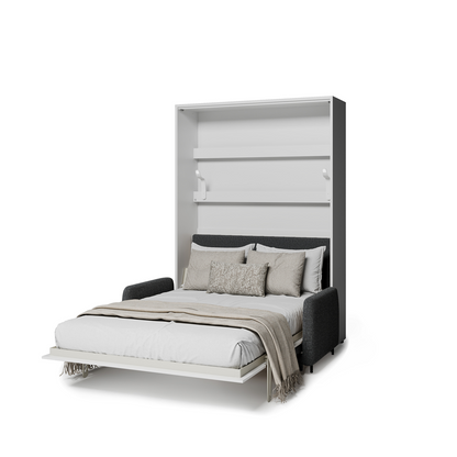 BED CONCEPT BC-36 - półkotapczan elektryczny 140 z zagłówkiem - biały/grafit ART 82630