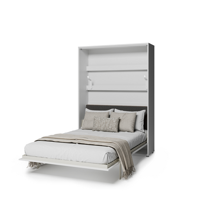 BED CONCEPT BC-36 - półkotapczan elektryczny 140 z zagłówkiem - biały/grafit ART 82630