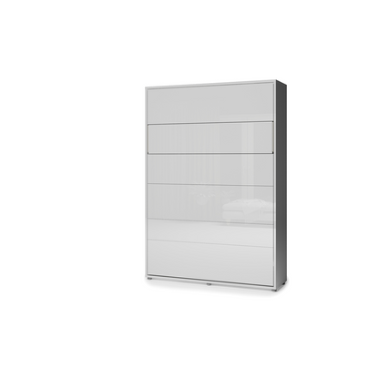 BED CONCEPT BC-36 - półkotapczan elektryczny 140 z zagłówkiem - biały/biały połysk/beżowy ART 82610