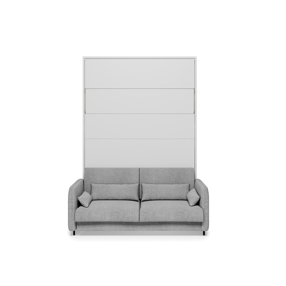 BED CONCEPT BC-36 - półkotapczan elektryczny 140 z zagłówkiem - biały/szary ART 82626