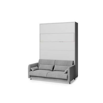 BED CONCEPT BC-36 - półkotapczan elektryczny 140 z zagłówkiem - biały/szary ART 82626
