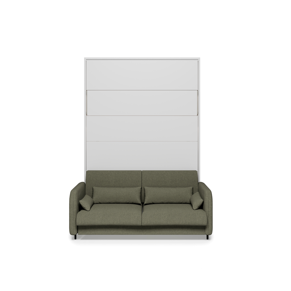 BED CONCEPT BC-36 - półkotapczan elektryczny 140 z zagłówkiem - biały/zielony LUKKA 38