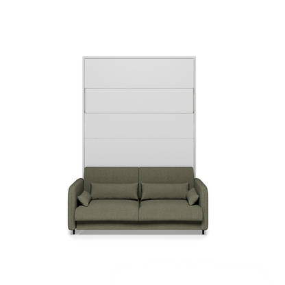 BED CONCEPT BC-36 - półkotapczan elektryczny 140 z zagłówkiem - biały/zielony LUKKA 38