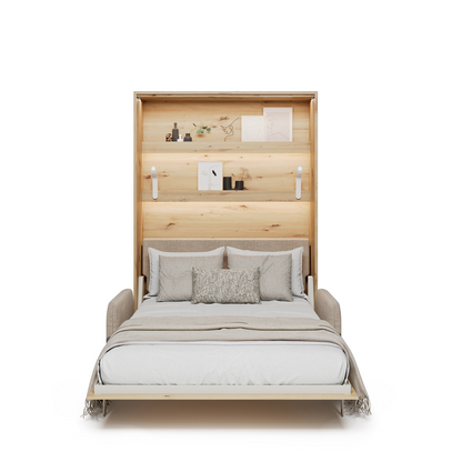 BED CONCEPT BC-36 - półkotapczan elektryczny 140 z zagłówkiem - dąb artisan/beżowy ART 82610