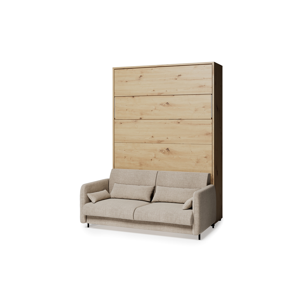 BED CONCEPT BC-36 - półkotapczan elektryczny 140 z zagłówkiem - dąb artisan/beżowy ART 82610