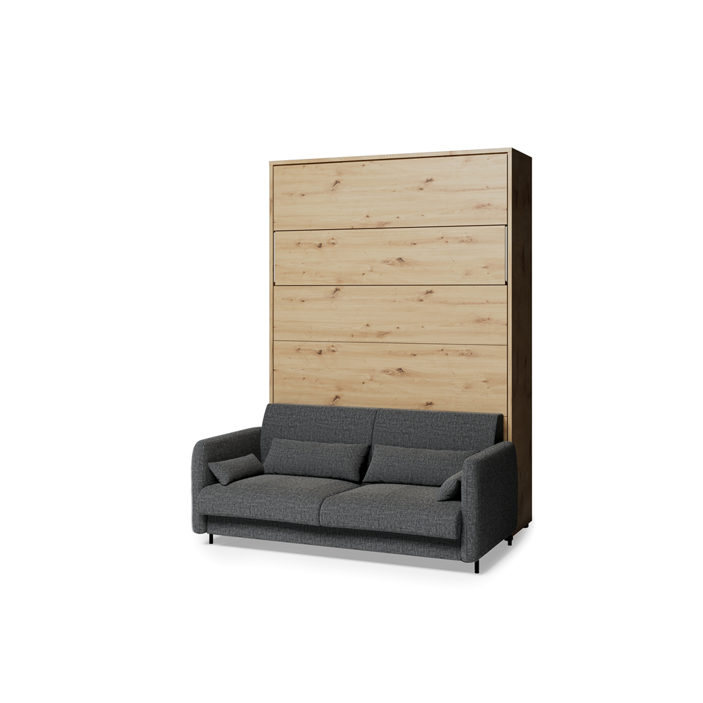 BED CONCEPT BC-36 - półkotapczan elektryczny 140 z zagłówkiem - dąb artisan/grafit ART 82630