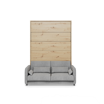 BED CONCEPT BC-36 - półkotapczan elektryczny 140 z zagłówkiem - dąb artisan/szary ART 82626