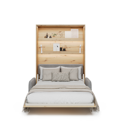 BED CONCEPT BC-36 - półkotapczan elektryczny 140 z zagłówkiem - dąb artisan/szary ART 82626