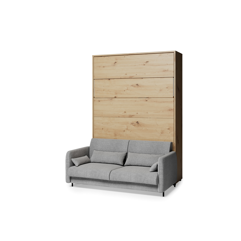 BED CONCEPT BC-36 - półkotapczan elektryczny 140 z zagłówkiem - dąb artisan/szary ART 82626