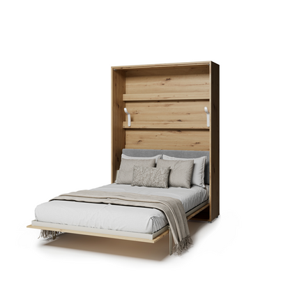 BED CONCEPT BC-36 - półkotapczan elektryczny 140 z zagłówkiem - dąb artisan/szary ART 82626