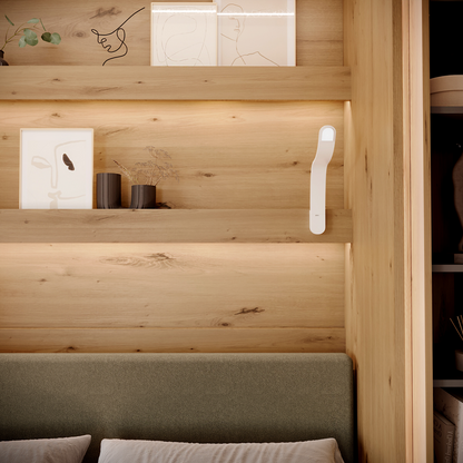 BED CONCEPT BC-36 - półkotapczan elektryczny 140 z zagłówkiem - dąb artisan/zielony LUKKA 38