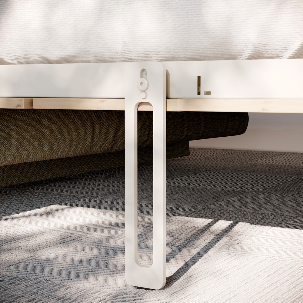 BED CONCEPT BC-36 - półkotapczan elektryczny 140 z zagłówkiem - dąb artisan/zielony LUKKA 38