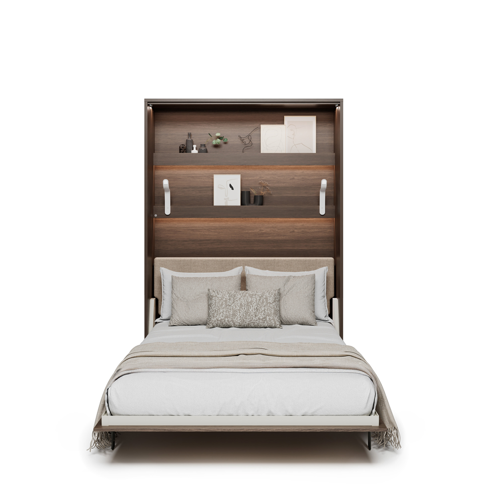 BED CONCEPT BC-36 - półkotapczan elektryczny 140 z zagłówkiem - dąb dunin/beżowy ART 82610