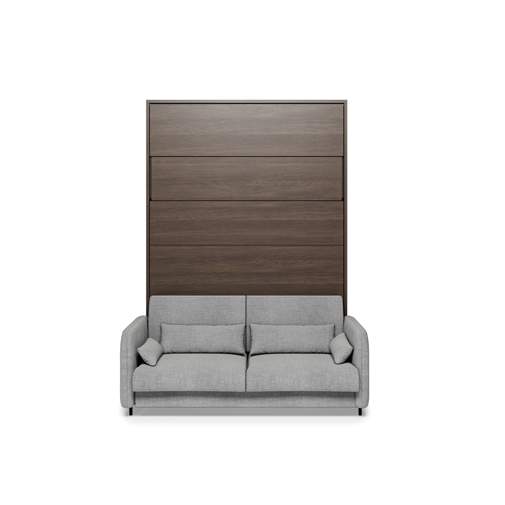 BED CONCEPT BC-36 - półkotapczan elektryczny 140 z zagłówkiem - dąb dunin/szary ART 82626