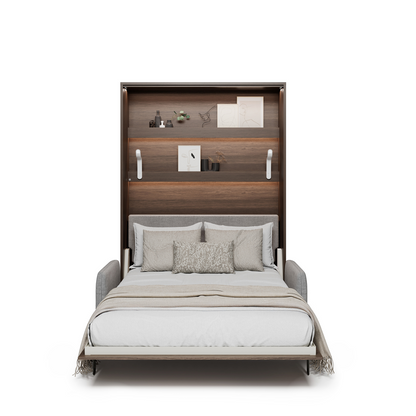 BED CONCEPT BC-36 - półkotapczan elektryczny 140 z zagłówkiem - dąb dunin/szary ART 82626