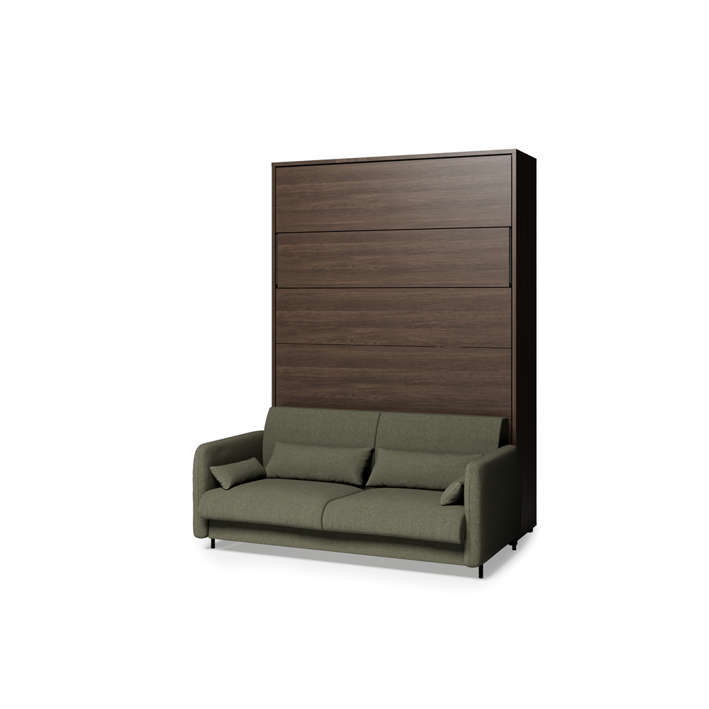 BED CONCEPT BC-36 - półkotapczan elektryczny 140 z zagłówkiem - dąb dunin/zielony LUKKA 38