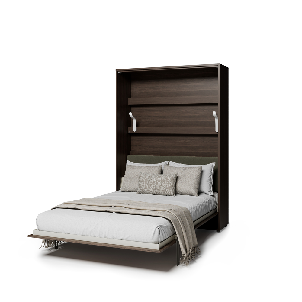BED CONCEPT BC-36 - półkotapczan elektryczny 140 z zagłówkiem - dąb dunin/zielony LUKKA 38