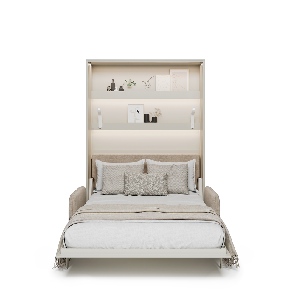 BED CONCEPT BC-36 - półkotapczan elektryczny 140 z zagłówkiem - kaszmir/beżowy ART 82610