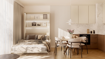 BED CONCEPT BC-36 - półkotapczan elektryczny 140 z zagłówkiem - kaszmir/beżowy ART 82610