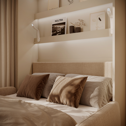 BED CONCEPT BC-36 - półkotapczan elektryczny 140 z zagłówkiem - kaszmir/beżowy ART 82610