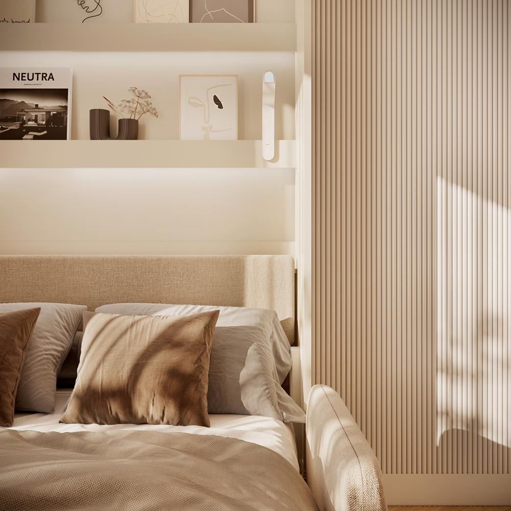 BED CONCEPT BC-36 - półkotapczan elektryczny 140 z zagłówkiem - kaszmir/beżowy ART 82610