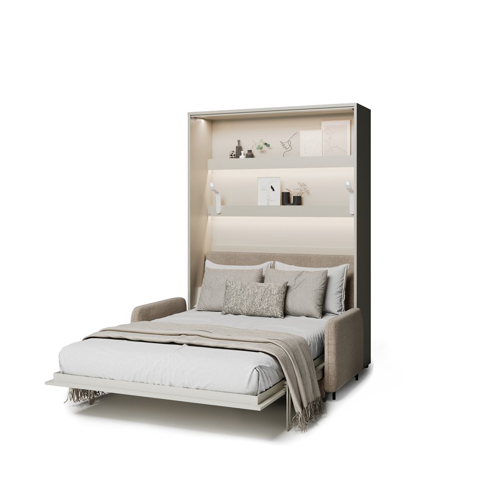 BED CONCEPT BC-36 - półkotapczan elektryczny 140 z zagłówkiem - kaszmir/beżowy ART 82610