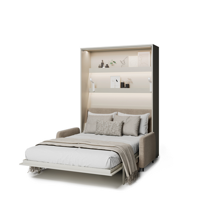 BED CONCEPT BC-36 - półkotapczan elektryczny 140 z zagłówkiem - kaszmir/beżowy ART 82610