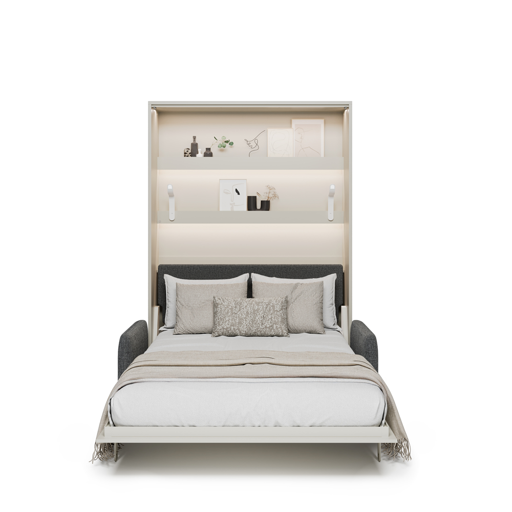 BED CONCEPT BC-36 - półkotapczan elektryczny 140 z zagłówkiem - kaszmir/grafit ART 82630
