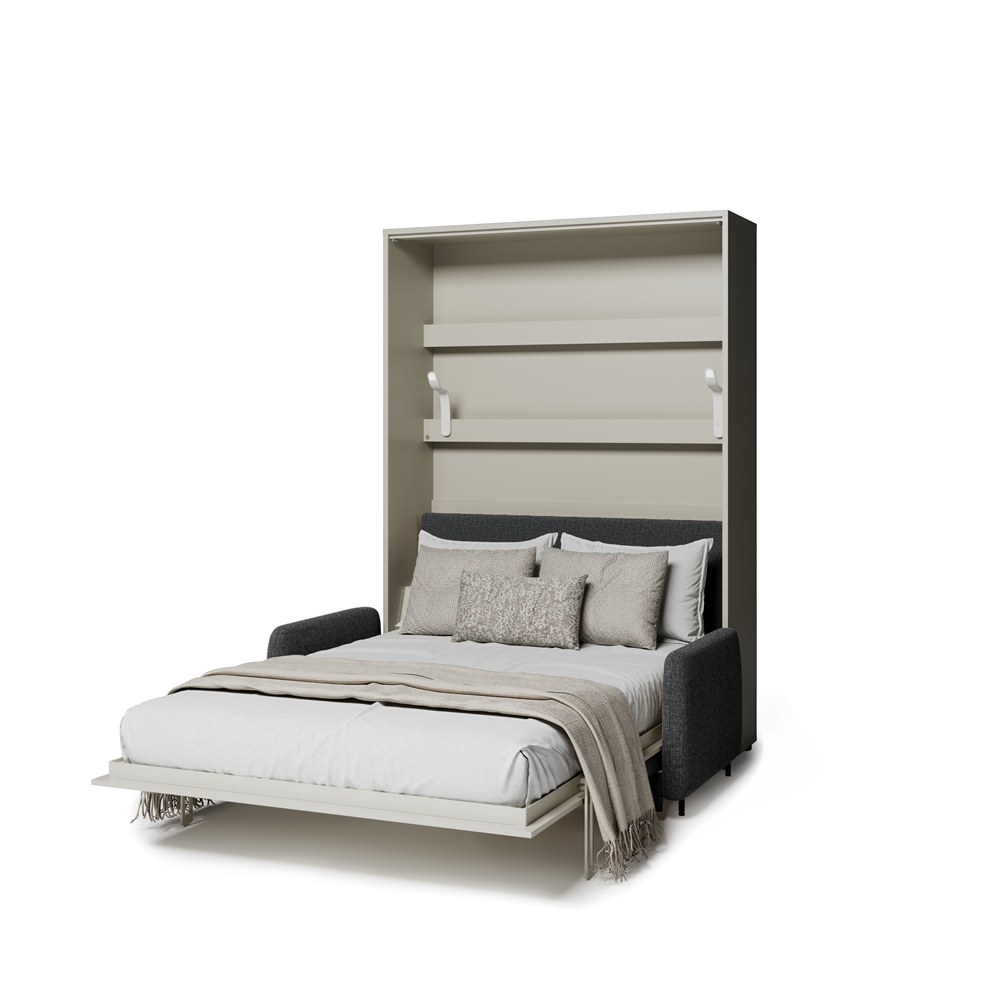 BED CONCEPT BC-36 - półkotapczan elektryczny 140 z zagłówkiem - kaszmir/grafit ART 82630