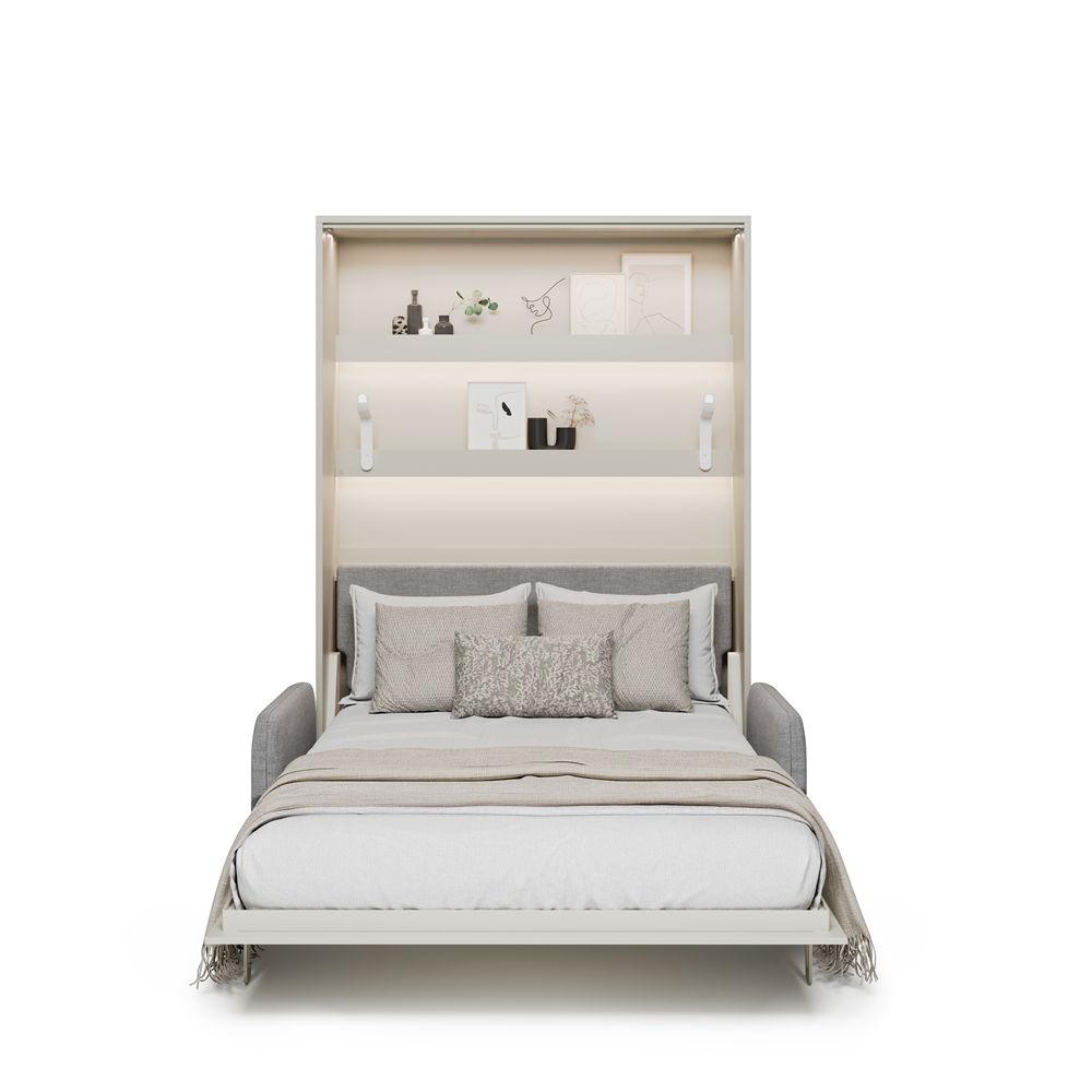 BED CONCEPT BC-36 - półkotapczan elektryczny 140 z zagłówkiem - kaszmir/szary ART 82626