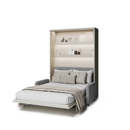 BED CONCEPT BC-36 - półkotapczan elektryczny 140 z zagłówkiem - kaszmir/szary ART 82626