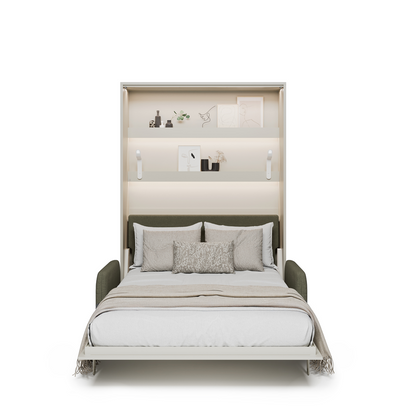 BED CONCEPT BC-36 - półkotapczan elektryczny 140 z zagłówkiem - kaszmir/zielony LUKKA 38