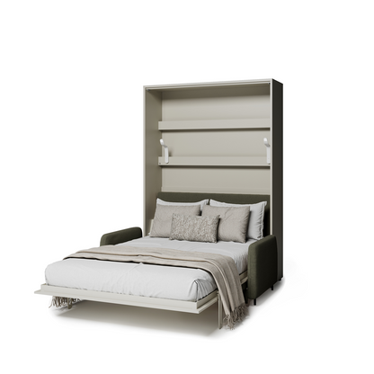 BED CONCEPT BC-36 - półkotapczan elektryczny 140 z zagłówkiem - kaszmir/zielony LUKKA 38