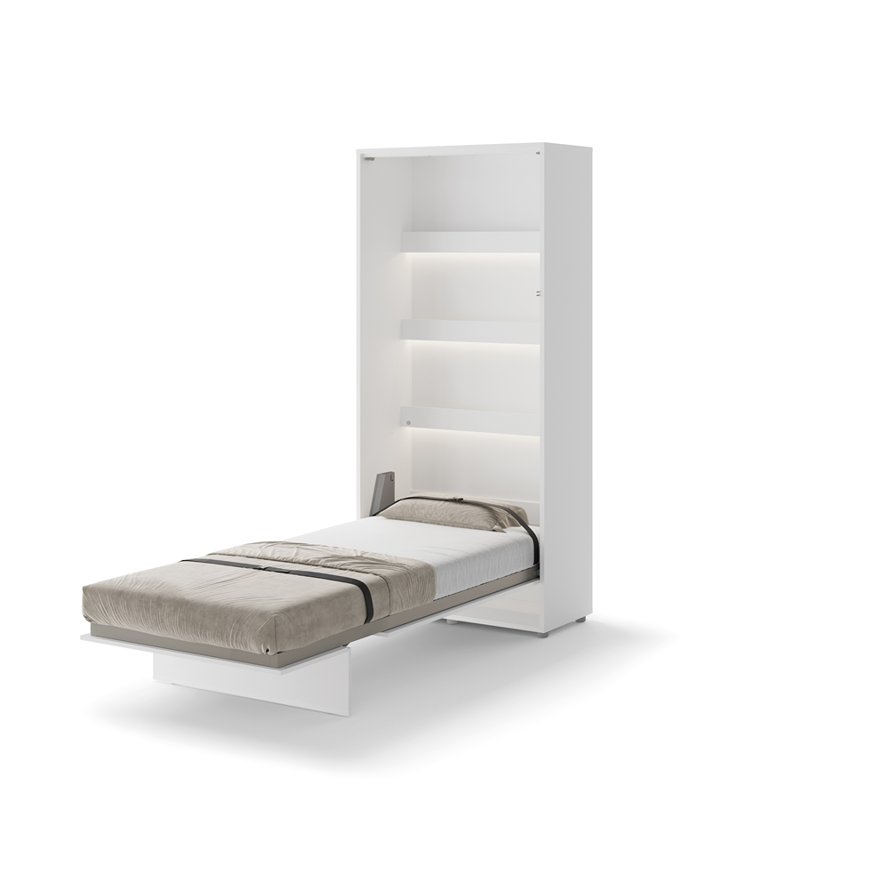 BED CONCEPT BC-03p - półkotapczan pionowy 90 - biały połysk